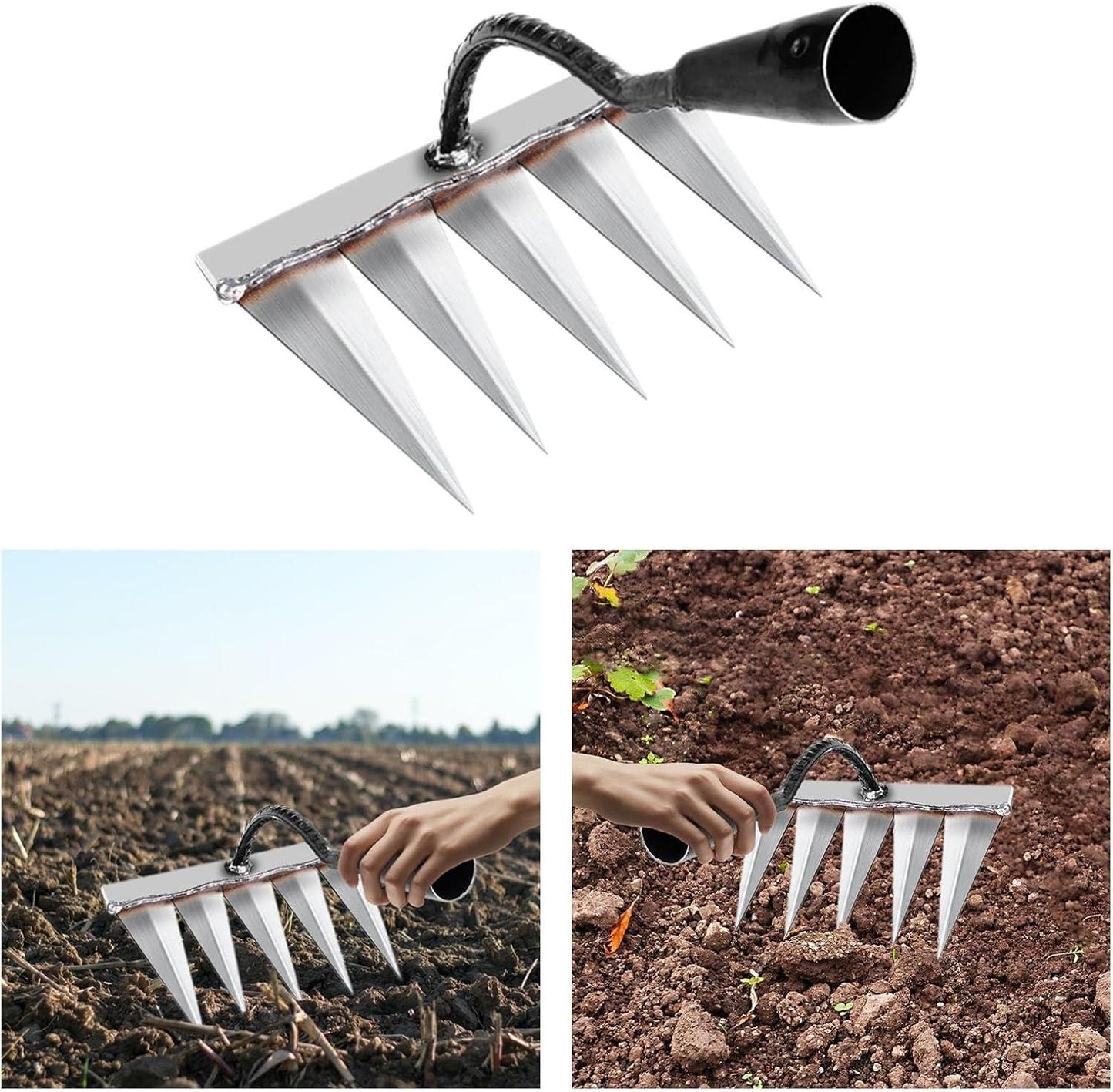 5 Tooth Carbon Steel Garden Weeder