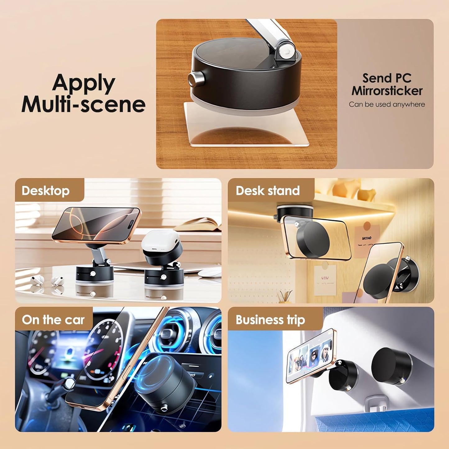 Vacuum Magnetic Suction Phone Holder