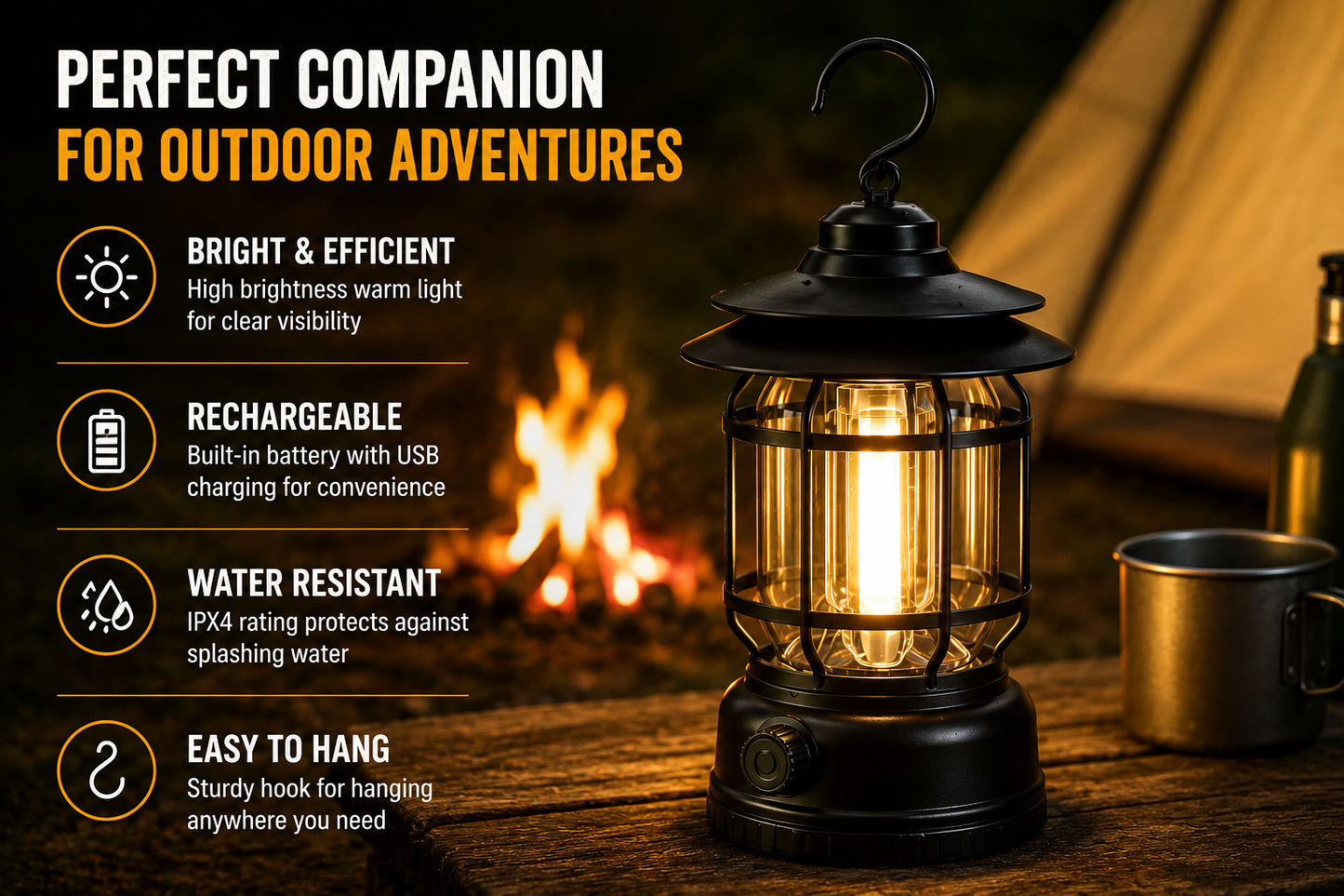 Retro LED Camping Light