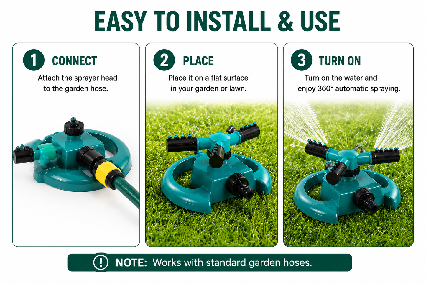 360 Degree Sprayer Head Water Saving Device