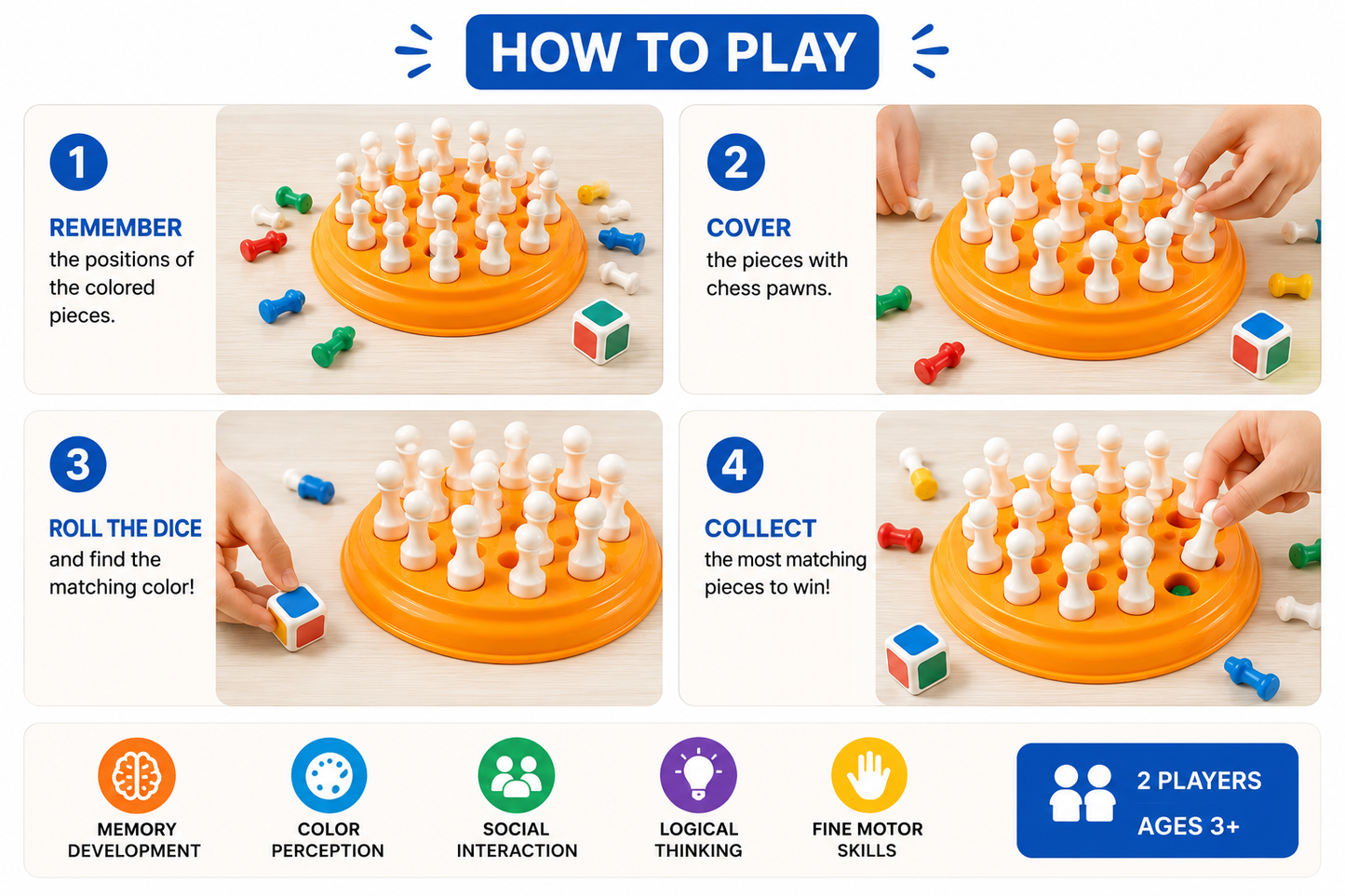 Memory Chess Game For Kids
