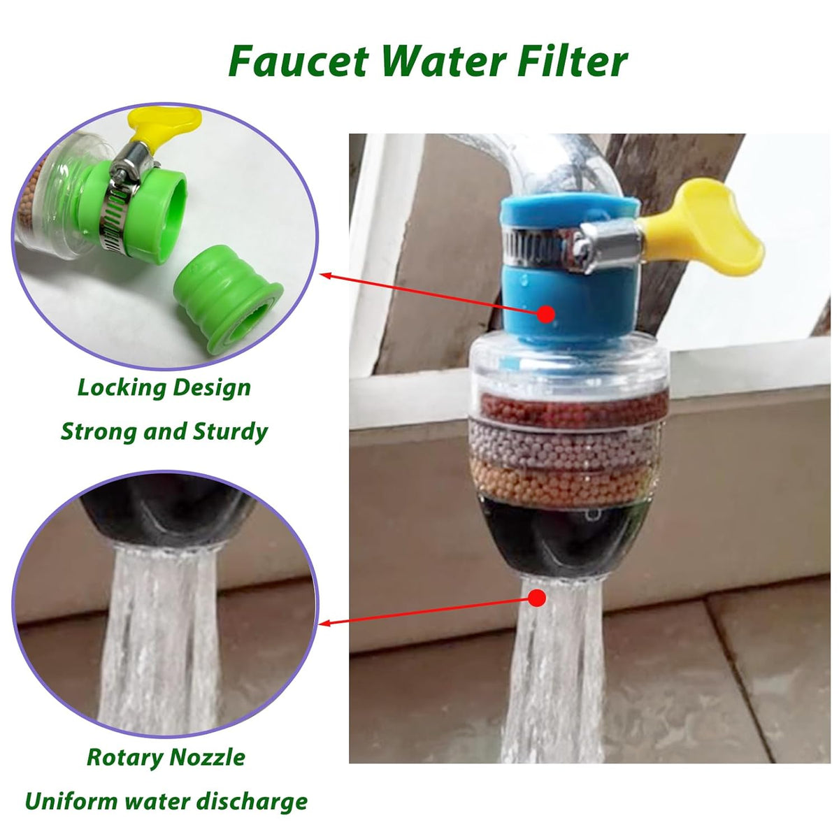 Multi-Layer Activated Carbon Water Faucet Filter (Buy 1 Get 1 Free)