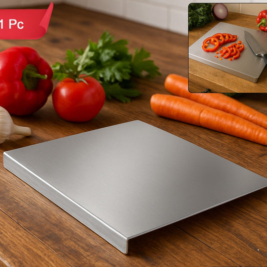 Premium Stainless Steel Anti-bacterial Chopping Board For Kitchen (1 Pc)