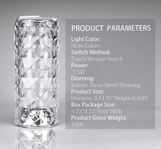 Crystal Diamond Touch Lamp
