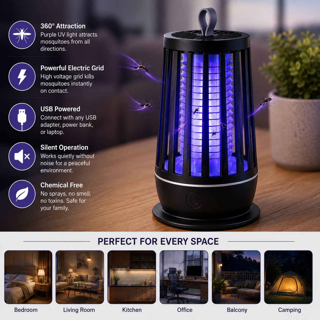 LED Mosquito Killer Lamp
