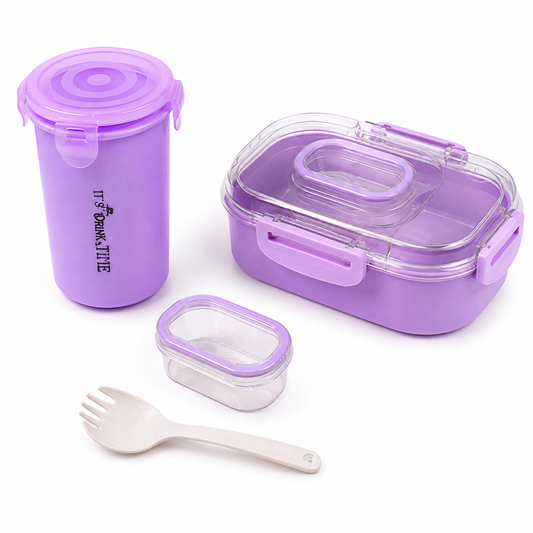 Kids Plastic Lunch Box Set