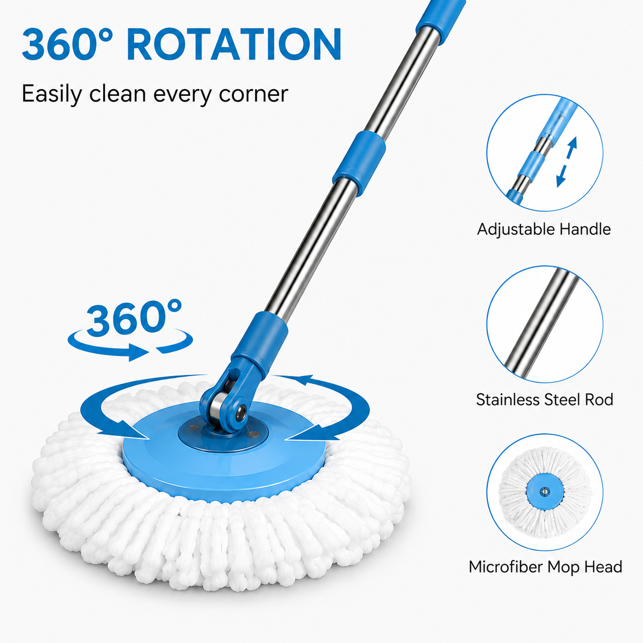 360 Degree Spin Mop Bucket Set