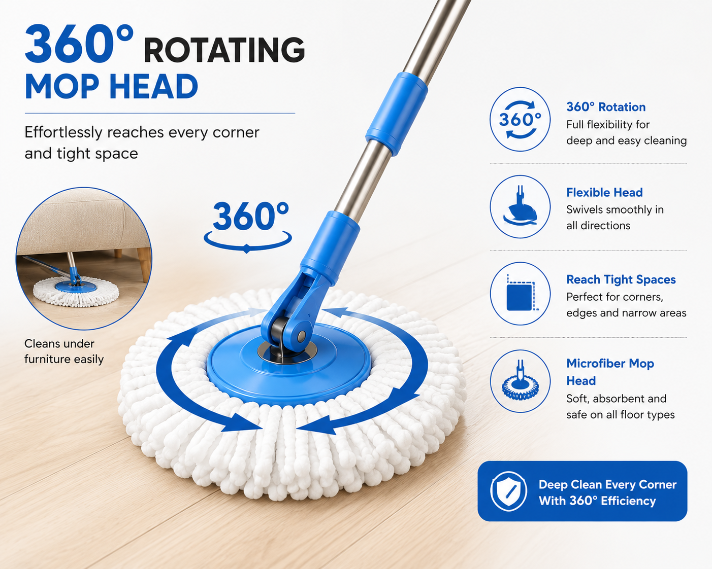360 Degree Rotating Spin Mop