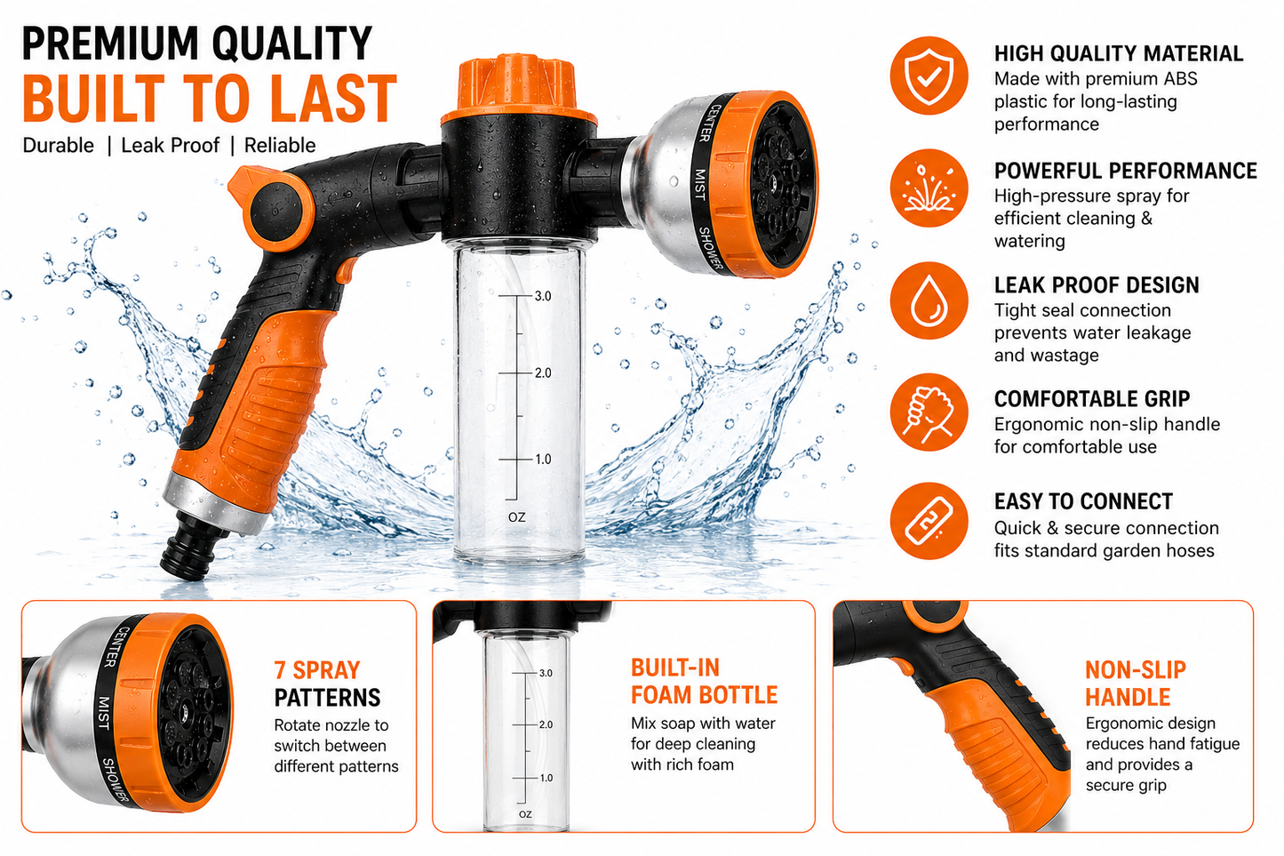 Adjustable Hose Spray Nozzle