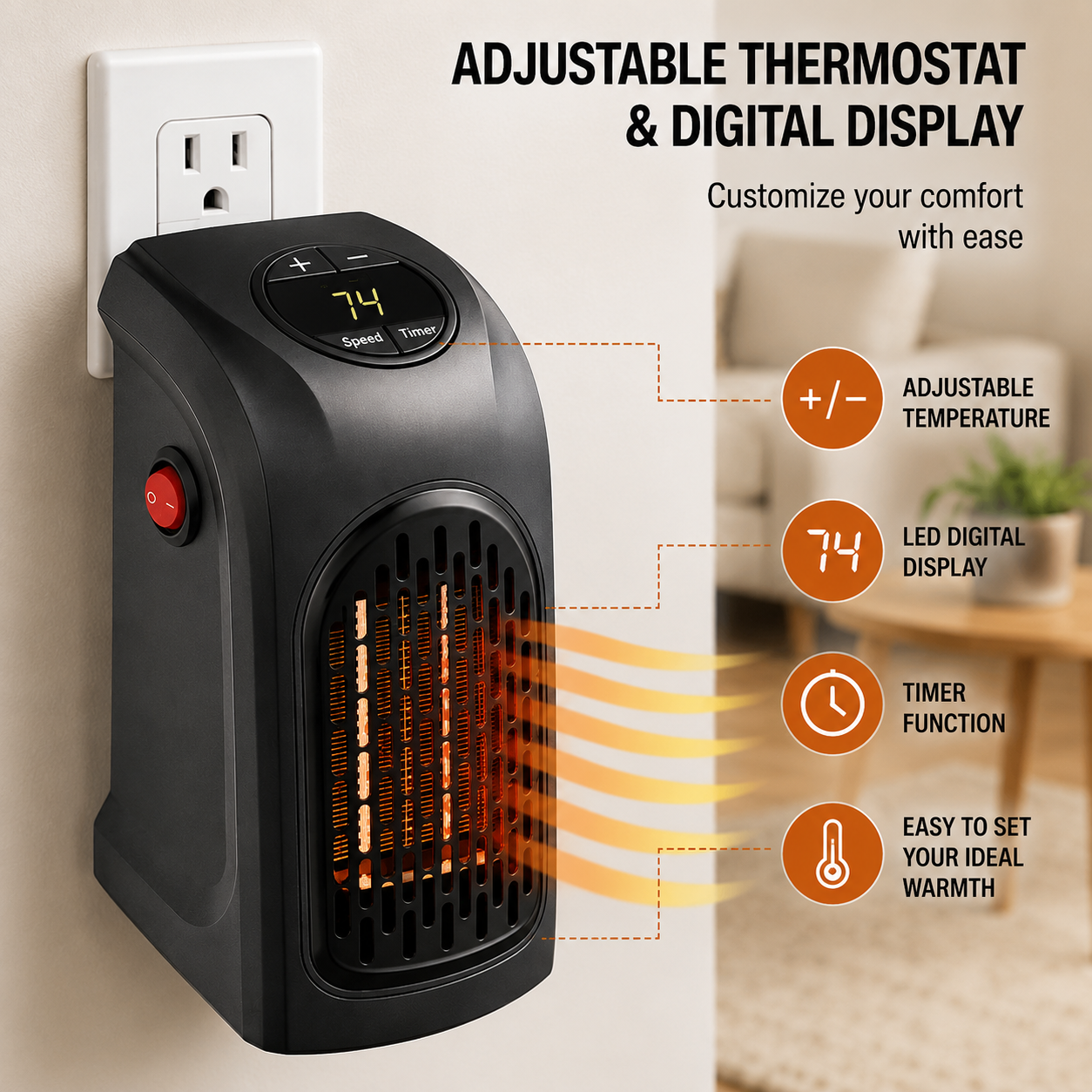 Portable Mini Room Heater: Cozy Comfort Anywhere, Anytime