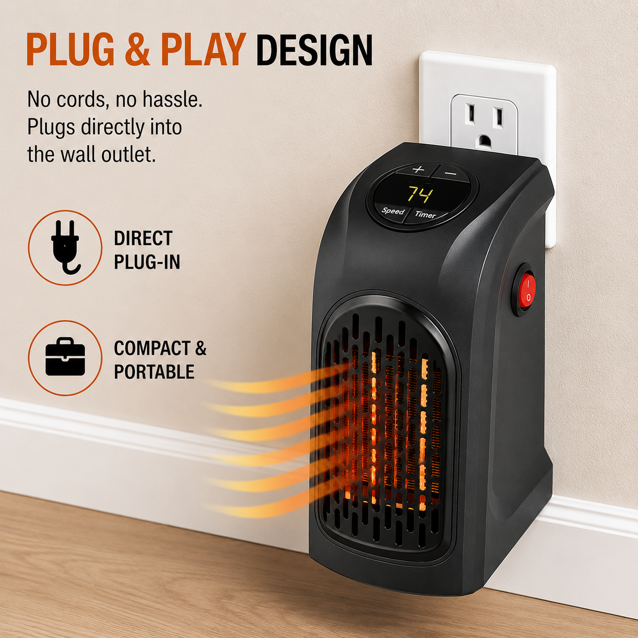 Portable Mini Room Heater: Cozy Comfort Anywhere, Anytime