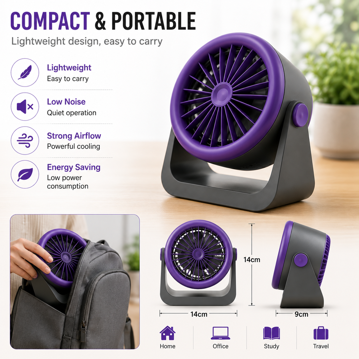 Personal Desk Fan