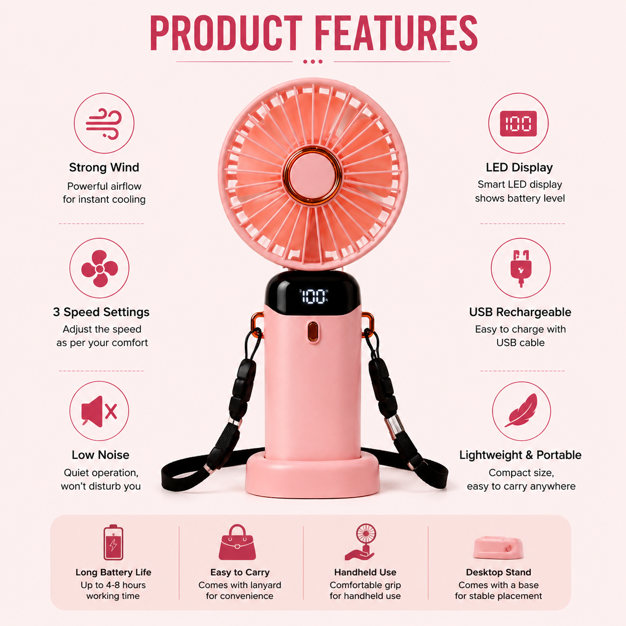 Portable Handheld Fan