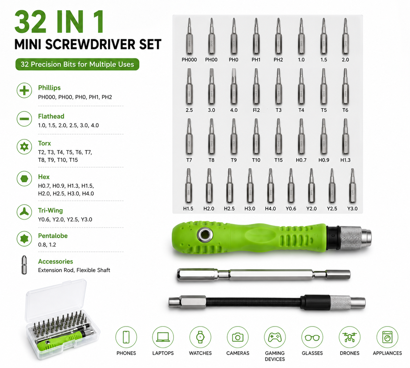 32 In 1 Mini Screwdriver Set