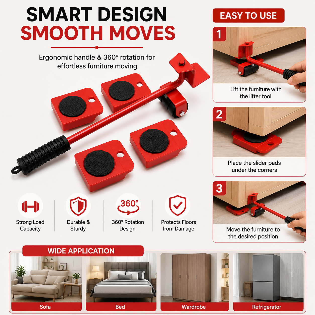 Heavy Furniture Lifter Tool