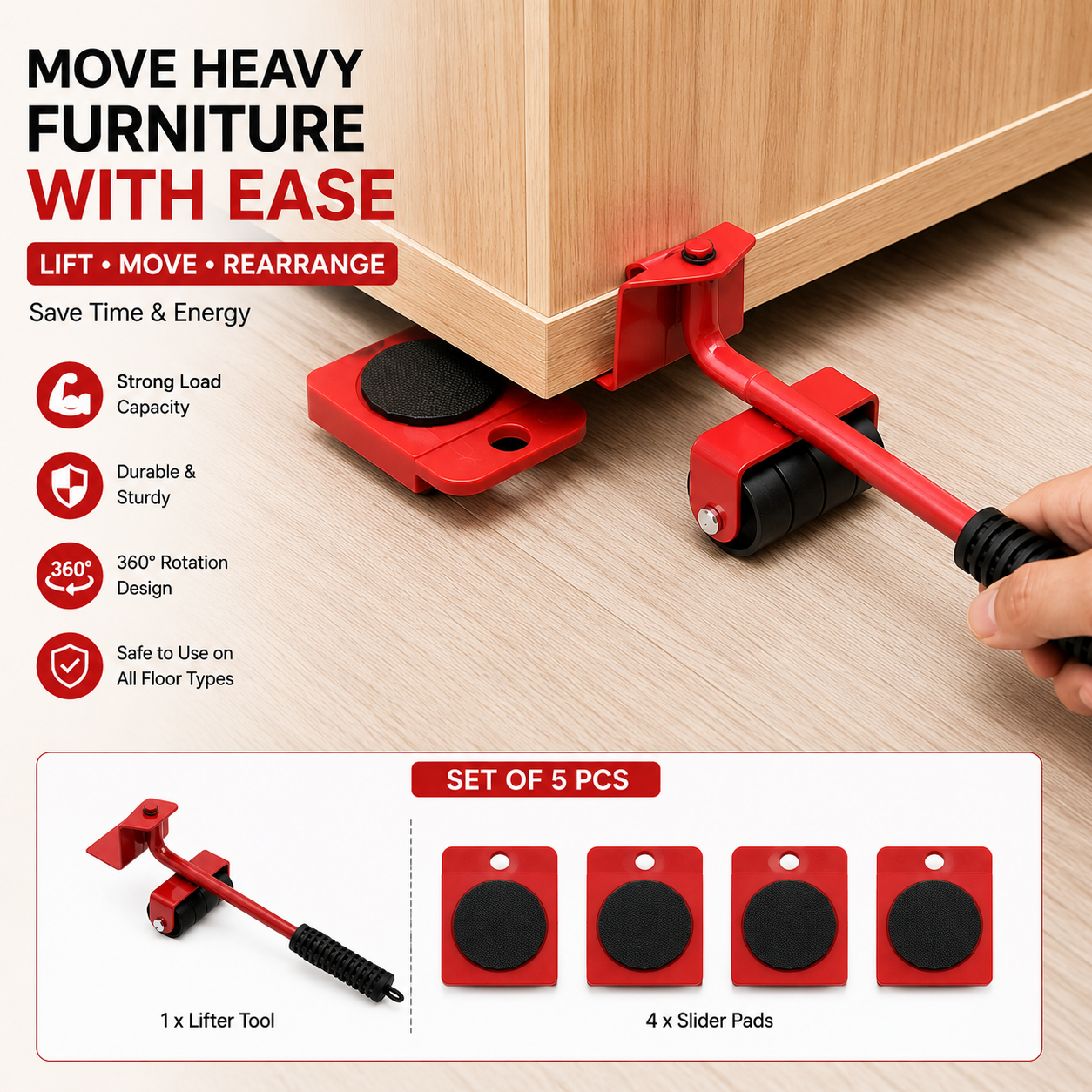 Heavy Furniture Lifter Tool