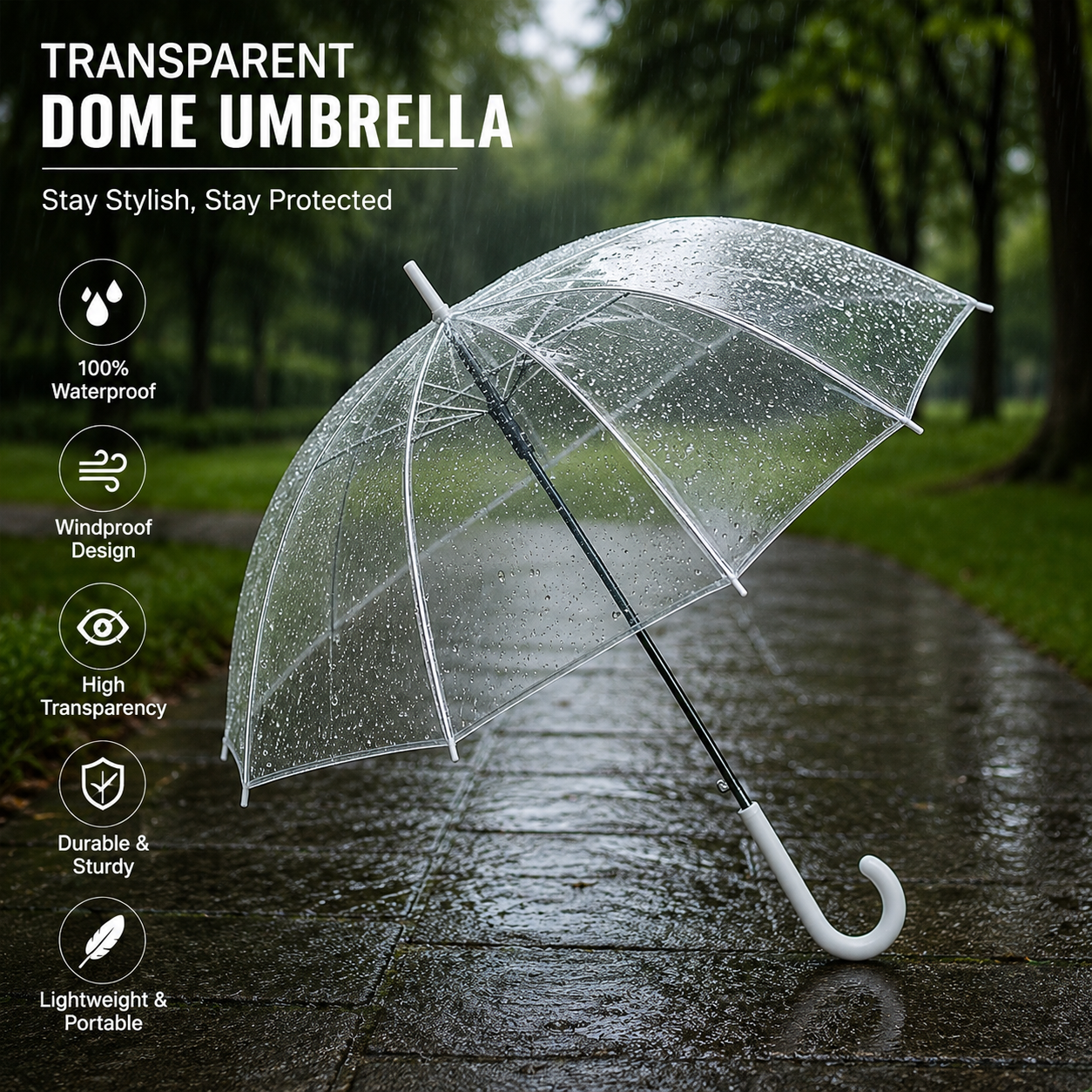 Transparent Dome Umbrella