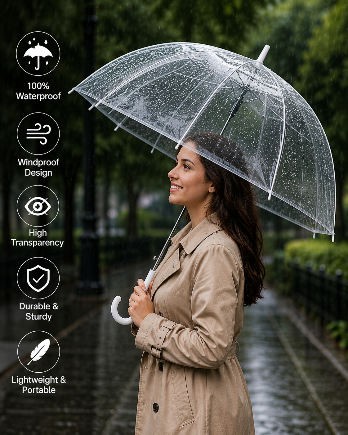 Transparent Dome Umbrella