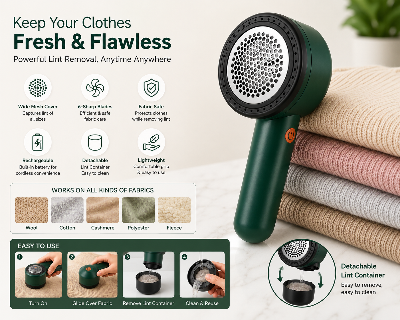 Wireless Lint Remover