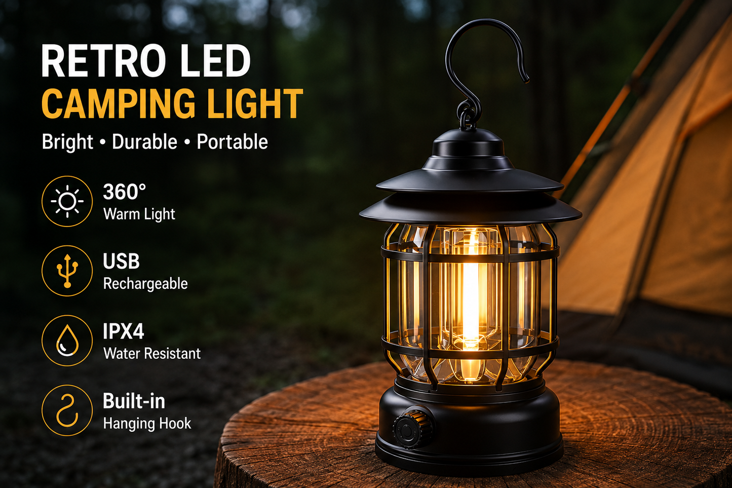 Retro LED Camping Light