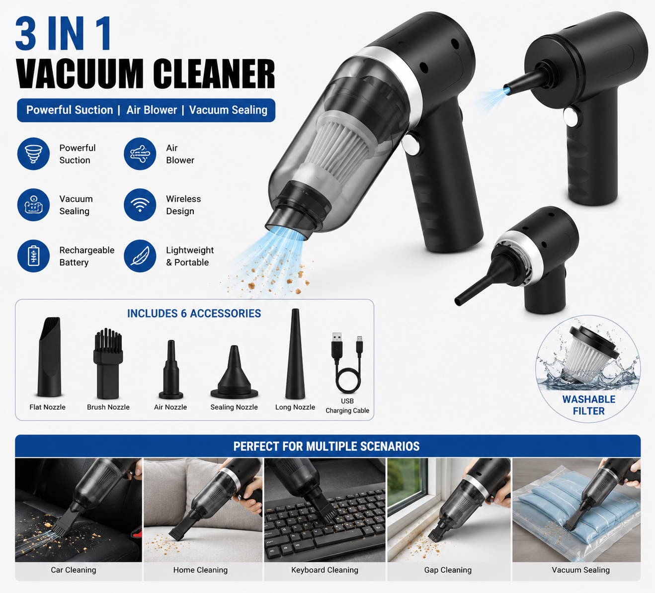 3 In 1 Vacuum Cleaner