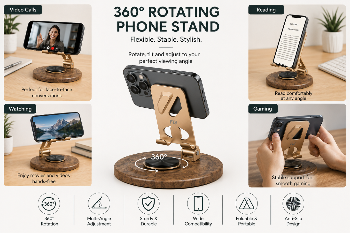 360 Degree Phone Stand