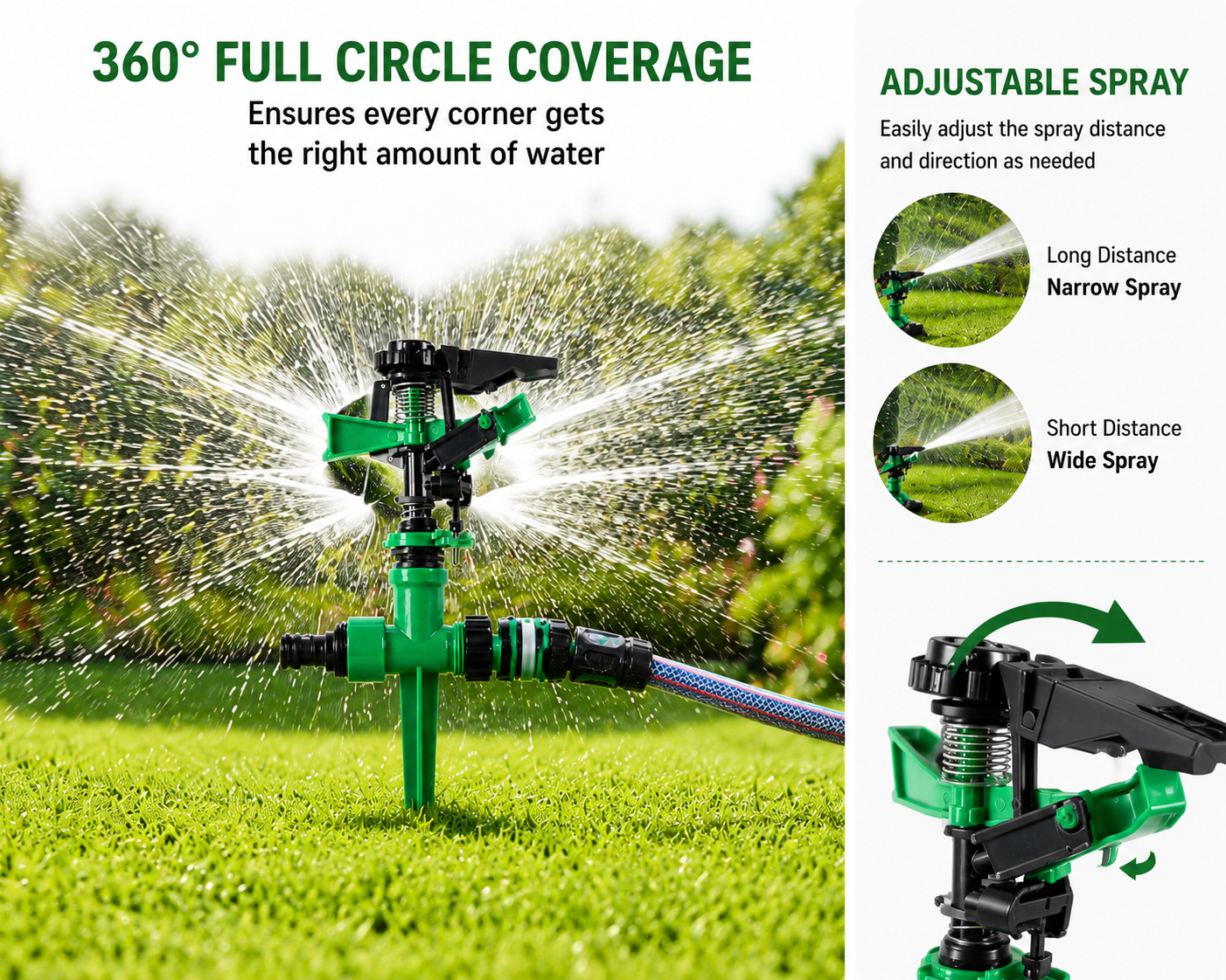 360-degree Rotating Garden Sprinkler