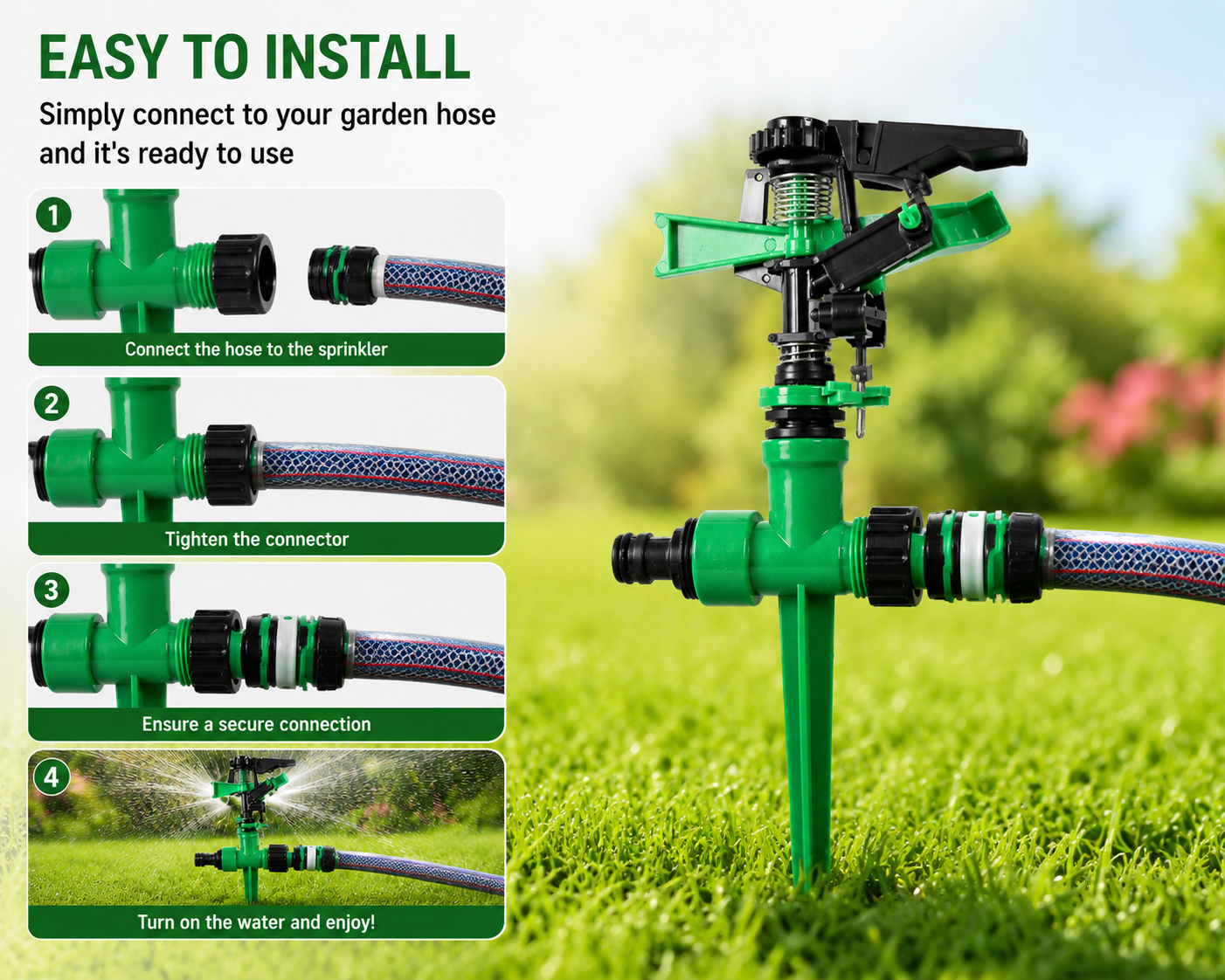 360-degree Rotating Garden Sprinkler