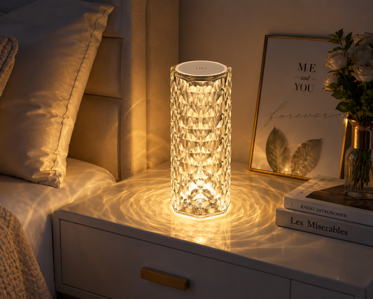 16 Color Changing Rose Crystal Diamond Table Lamp