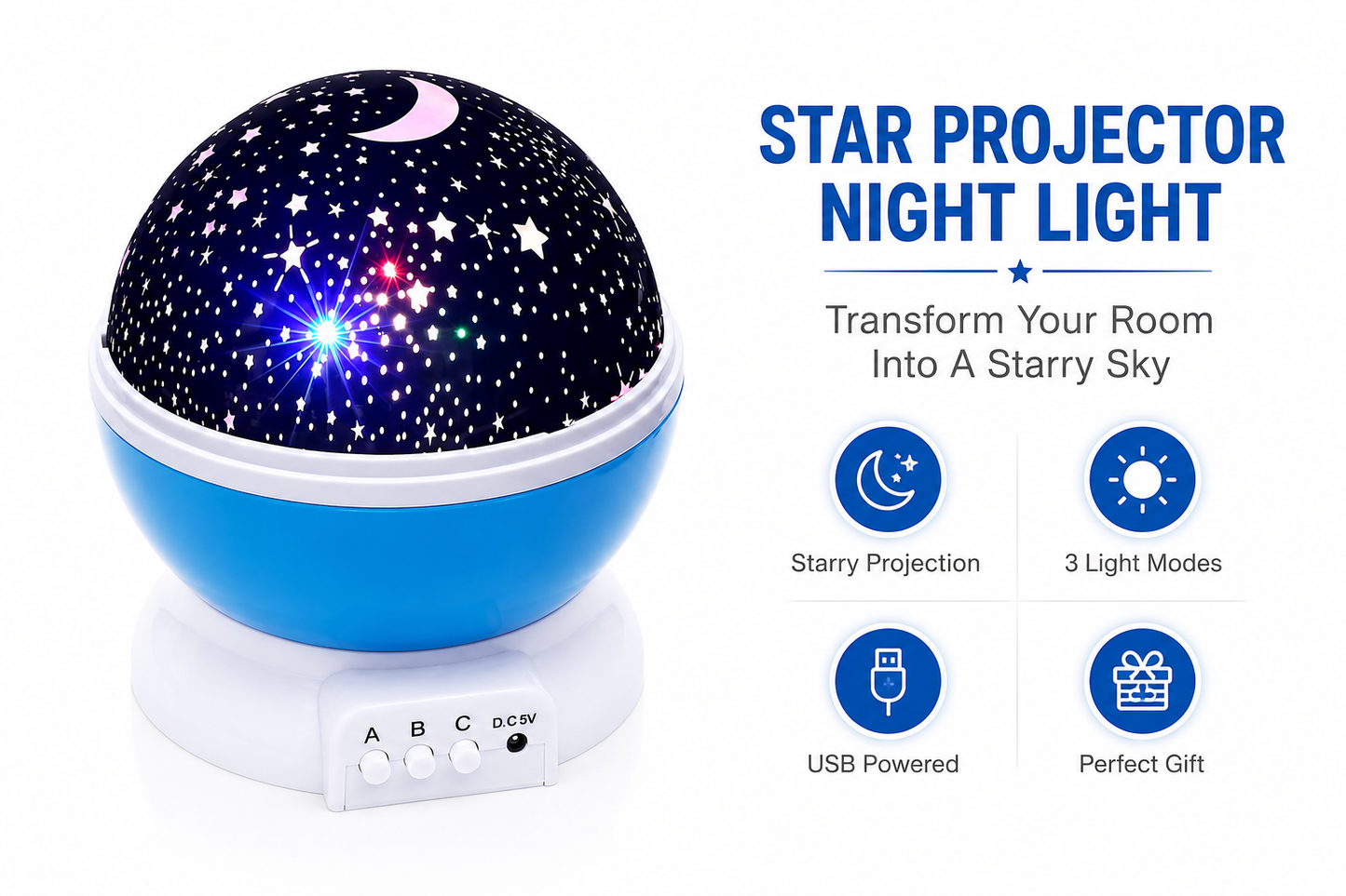 Star Projector Night Light