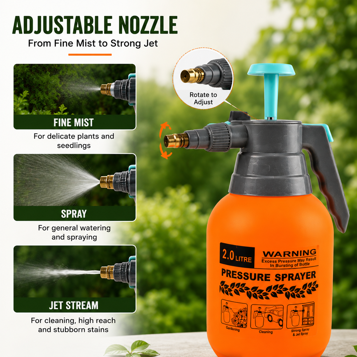 Adjustable Pressure Garden Sprayer