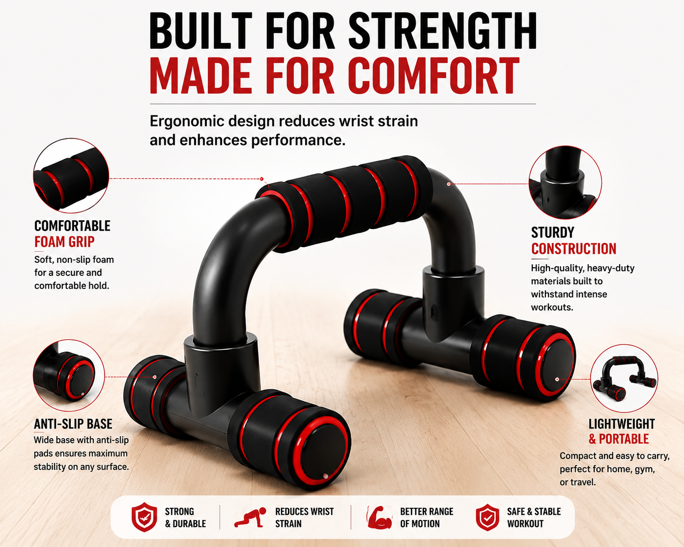 Heavy Duty Push Up Bars