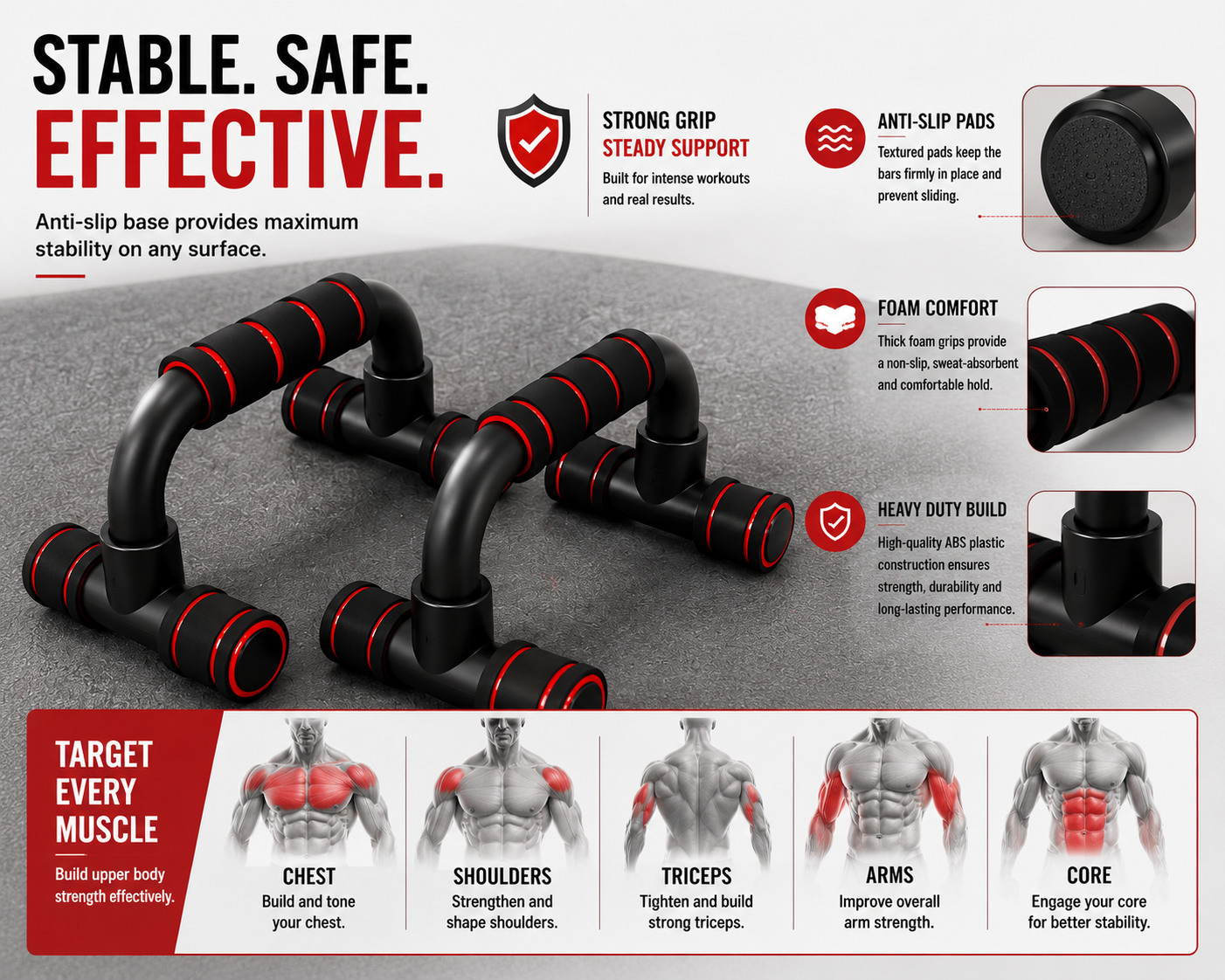 Heavy Duty Push Up Bars