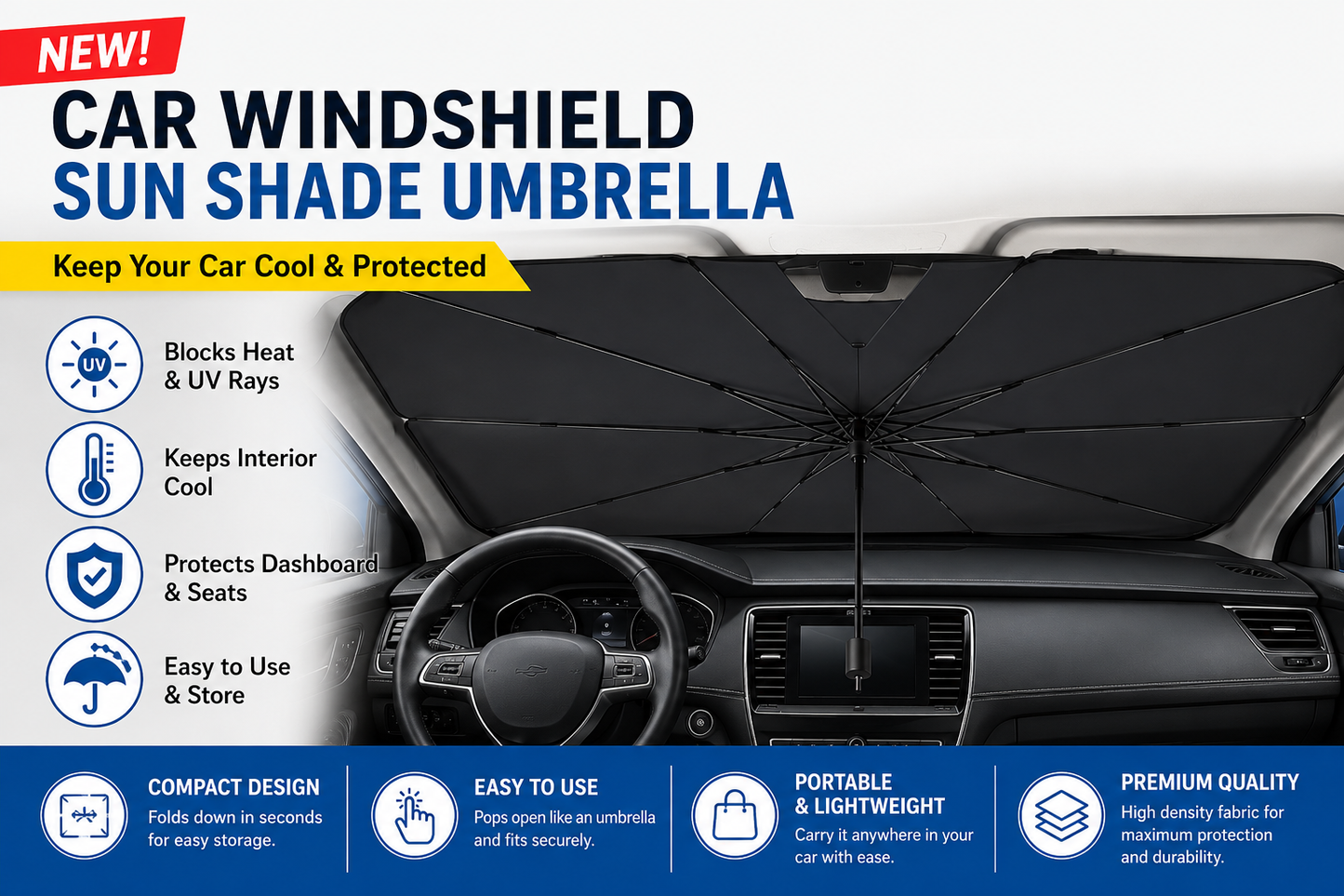 Car Windshield Sun Shade Umbrella