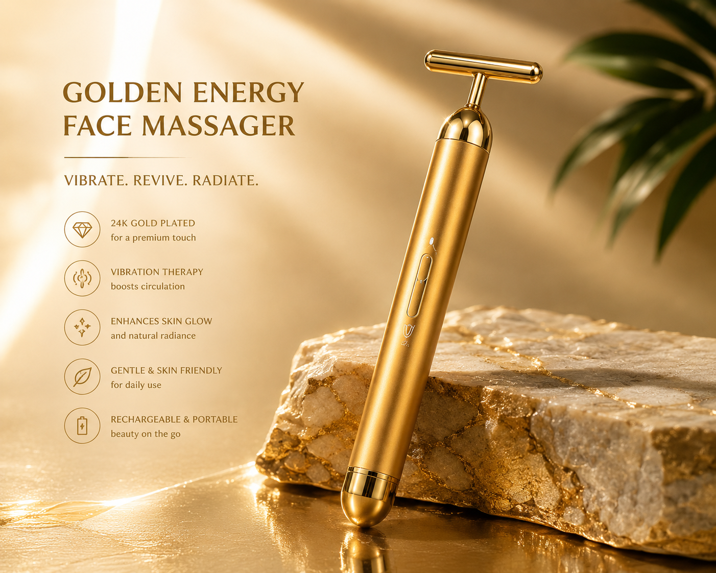 Golden Energy Face Massager