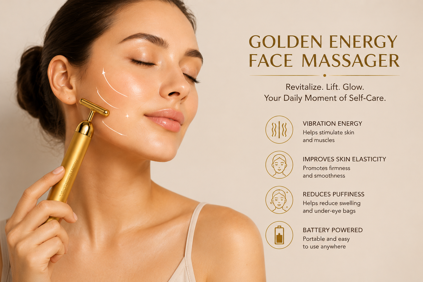 Golden Energy Face Massager