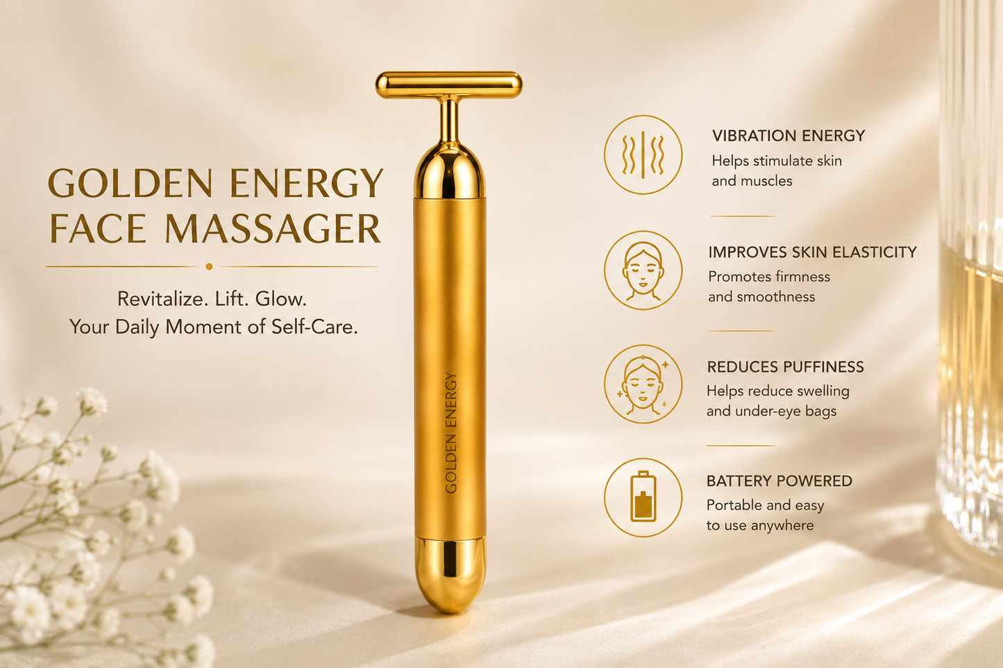 Golden Energy Face Massager