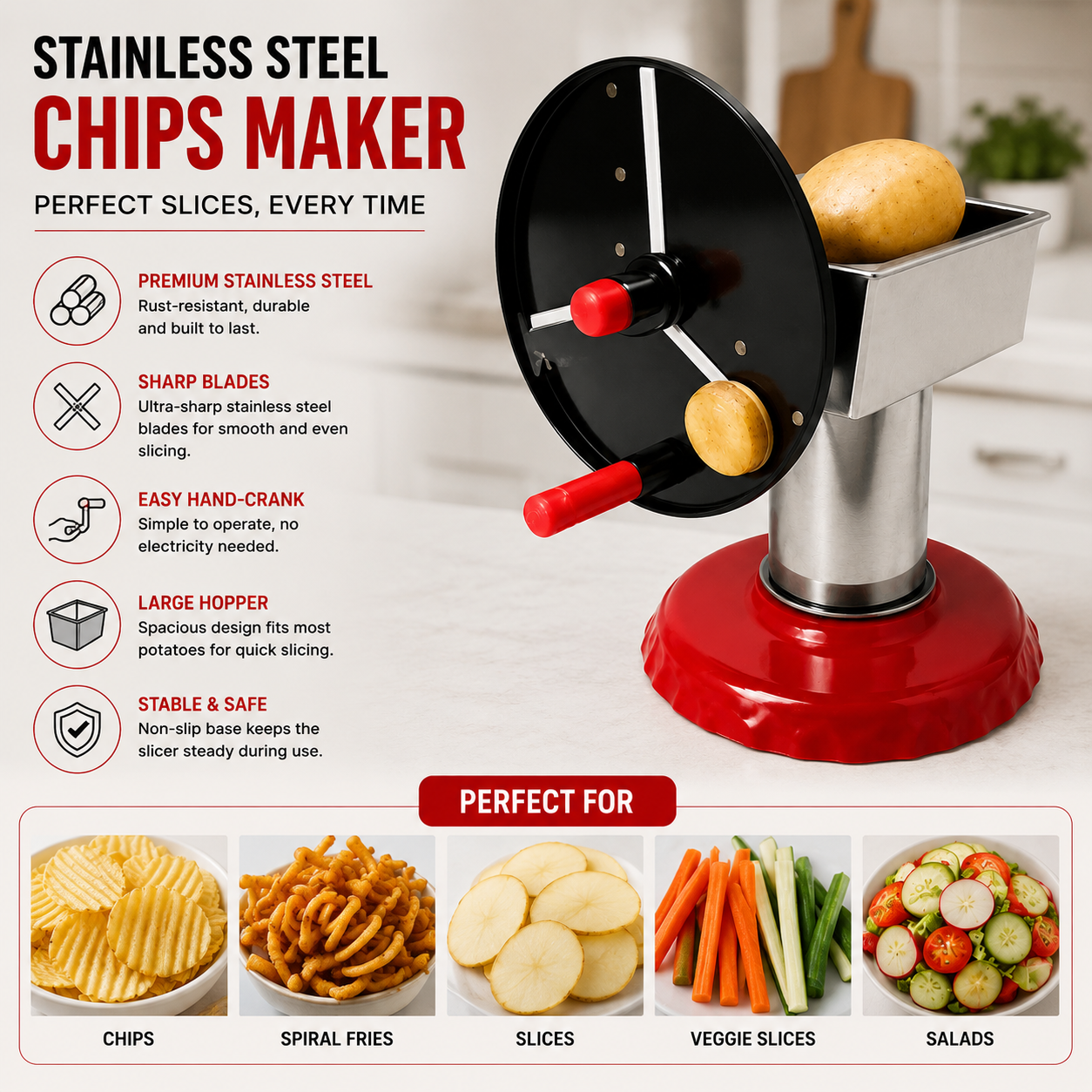 Stainless Steel Chips Maker