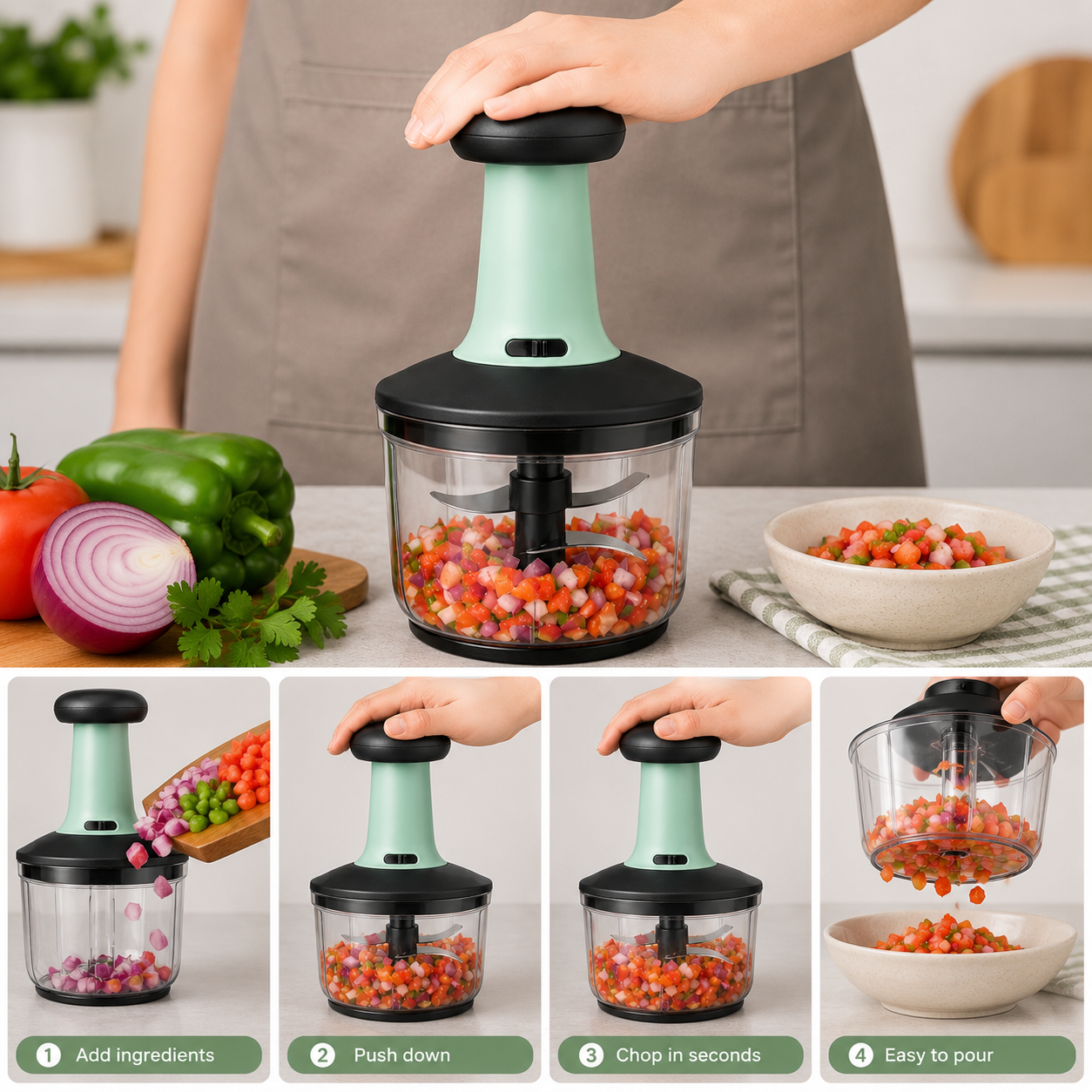 Push Up Vegetable Chopper
