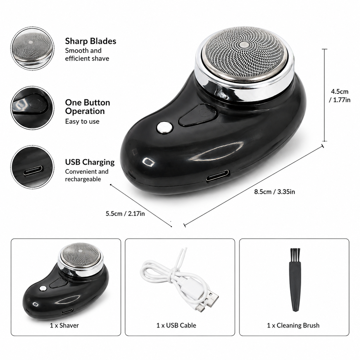 portable electric shaver