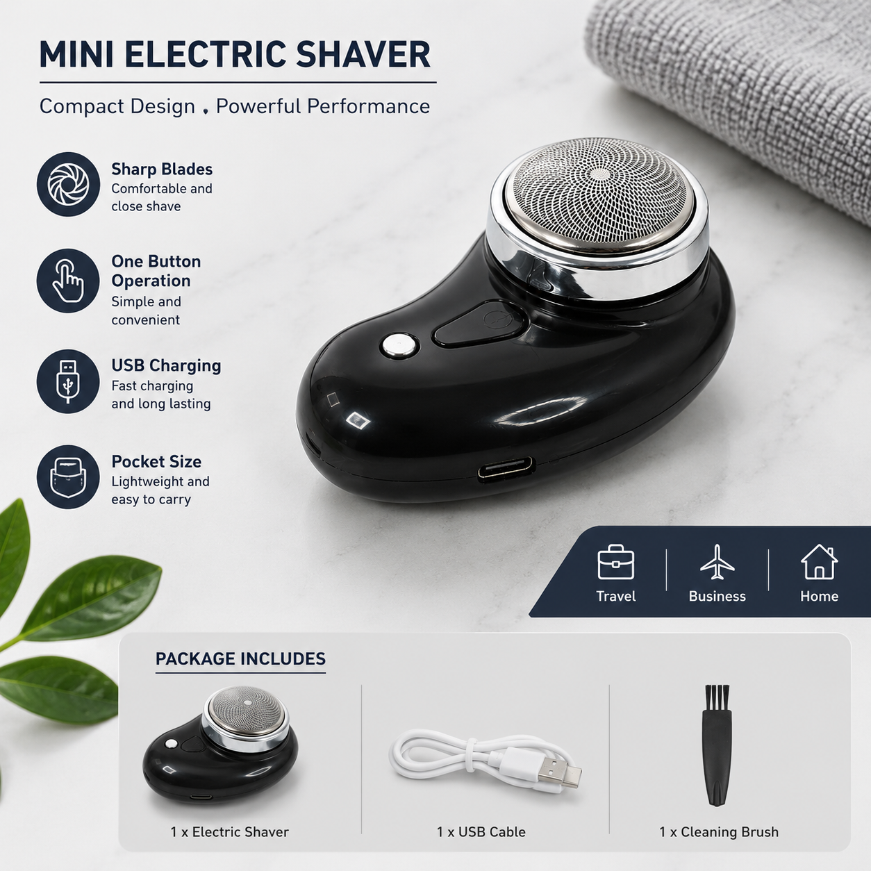 portable electric shaver