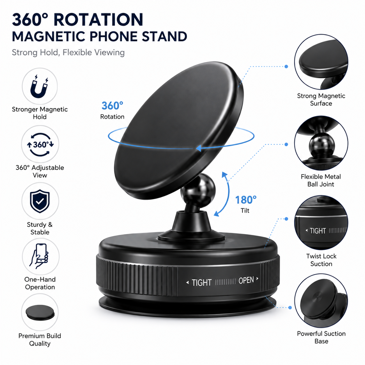 magnetic phone holder stand