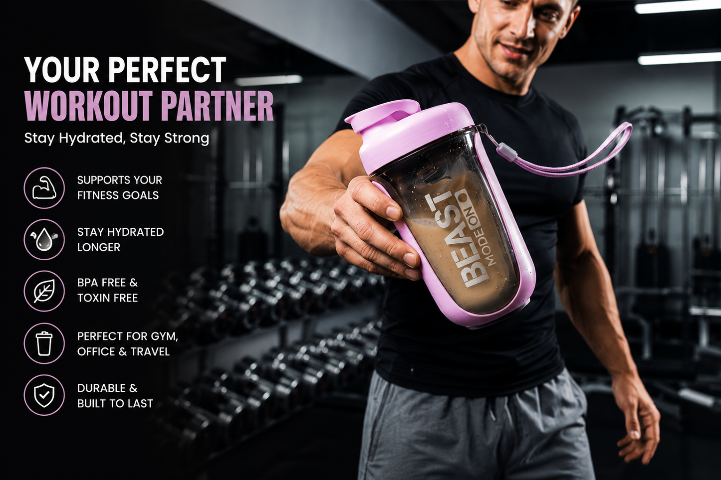 Protein Shaker Bottle