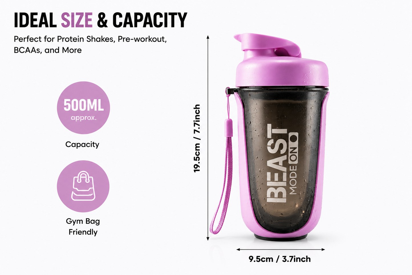Protein Shaker Bottle
