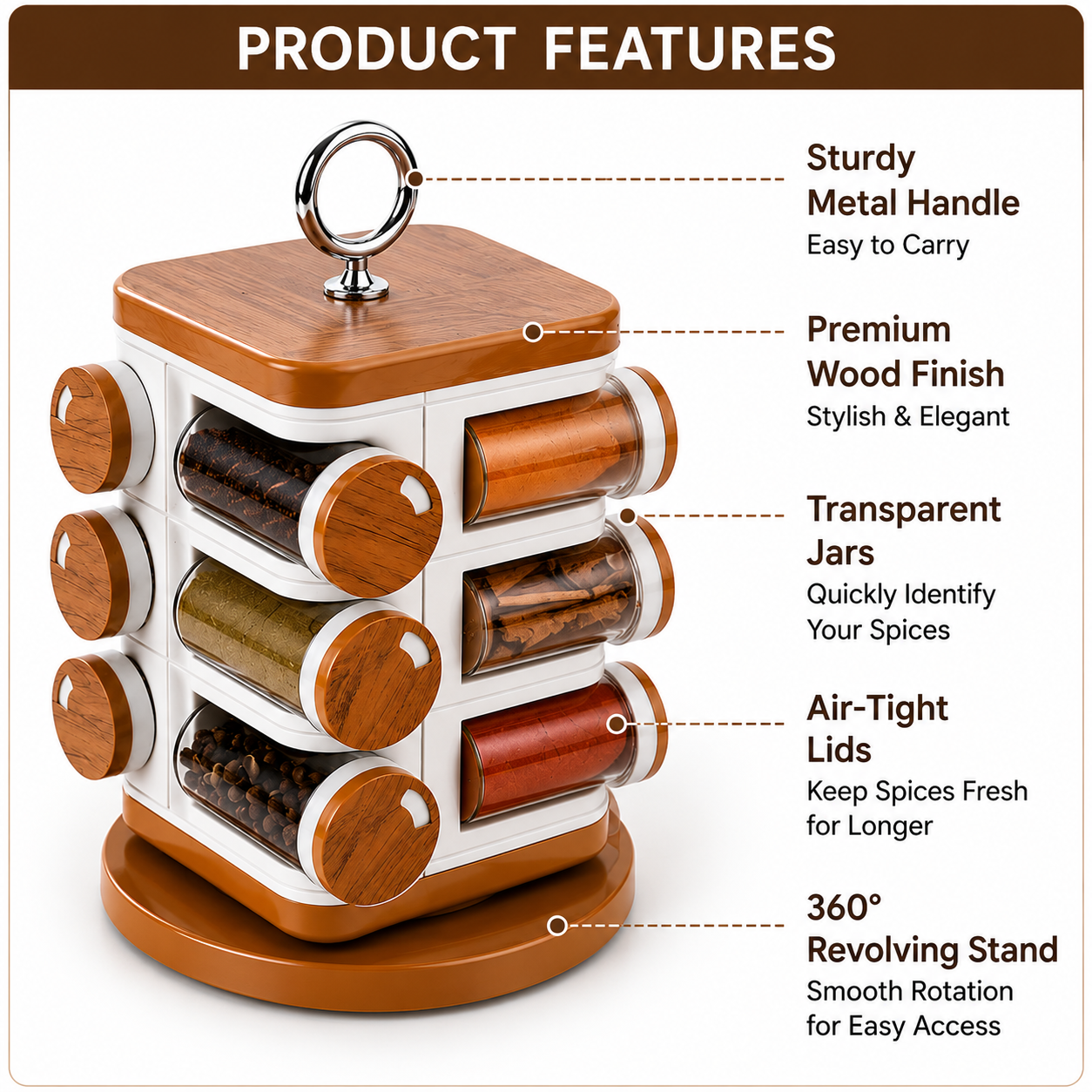 Ganesh Spice Rack – 12 Jars