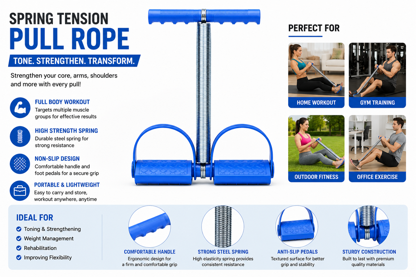 Spring Tension Pull Rope