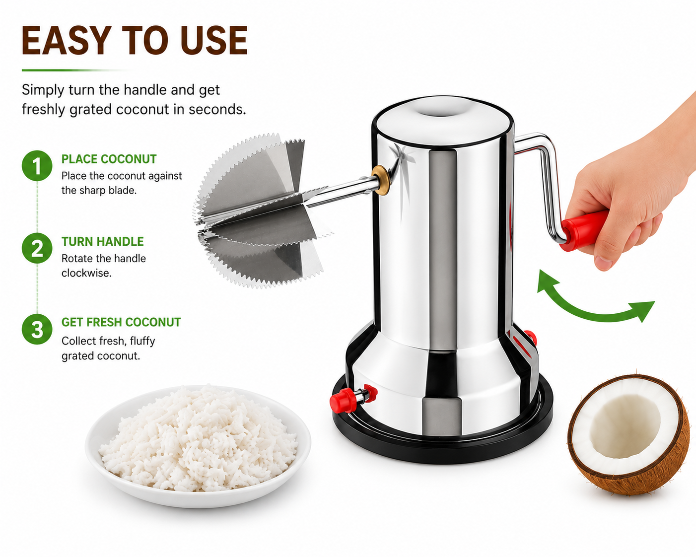 Manual Coconut Scrapers Machine