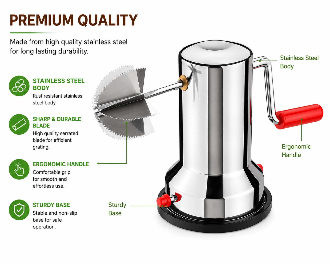 Manual Coconut Scrapers Machine
