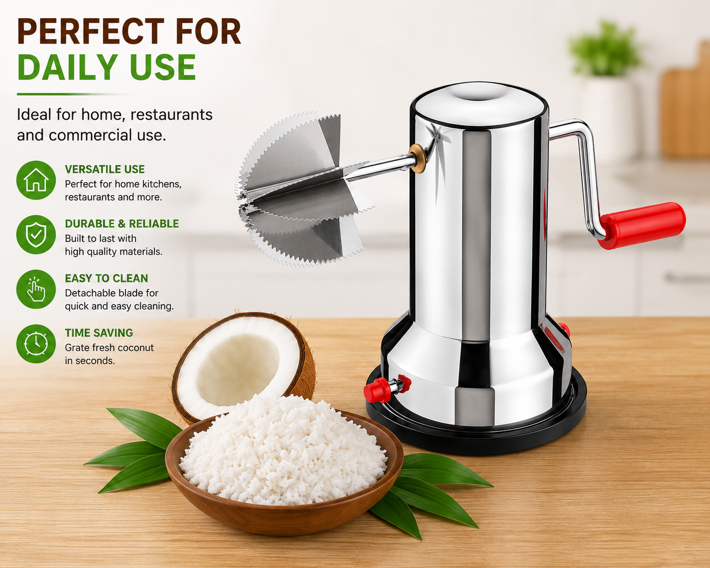 Manual Coconut Scrapers Machine