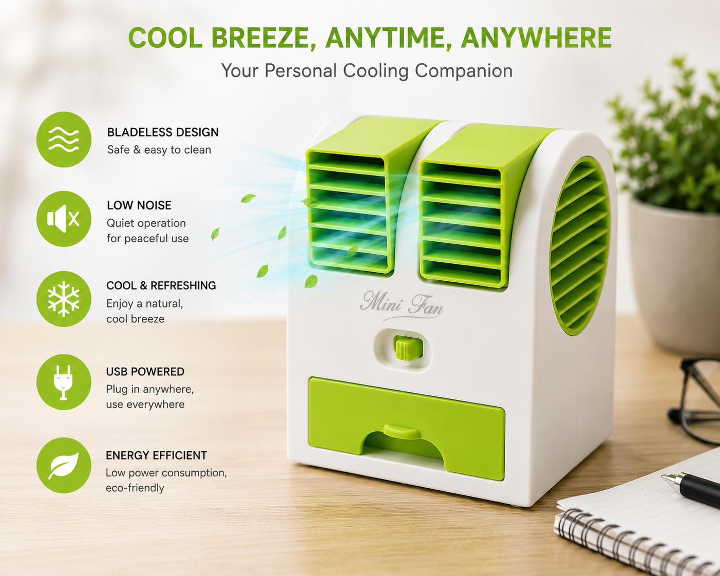 Mini Bladeless Cooler
